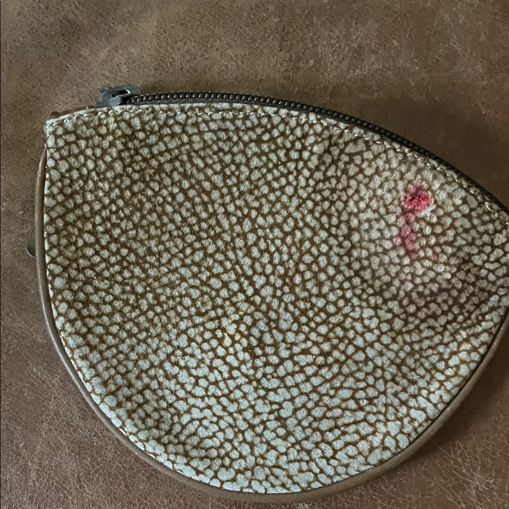 Borbonese Chic Brown and Tan Women's Cosmetic Pouch